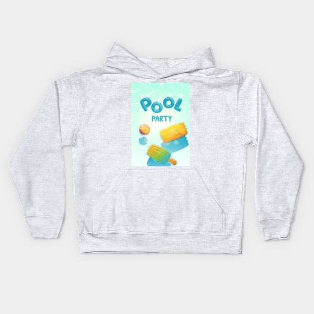 summer collection pool party Kids Hoodie by midnight11222